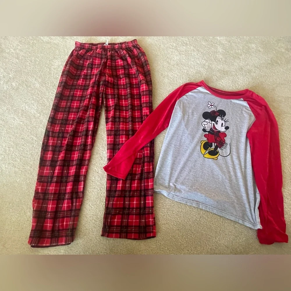 Disney Minnie Mouse Plaid Pajama Set. Women‎ size L-XL - Picture 2 of 11